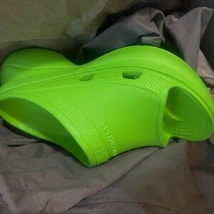Green balenciaga sandals